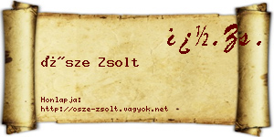 Ősze Zsolt névjegykártya